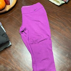 Large Nike Purple Dri Fit Capris